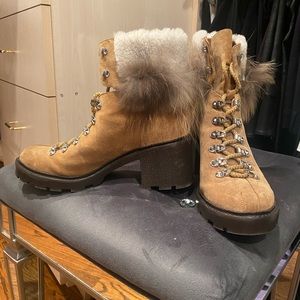 Sigerson Morrison shearling and real fur booties size 38.5